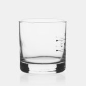 Custom Modern Groomsman Naam Zwart Bruiloft Datum Whisky Glas (Rechts)