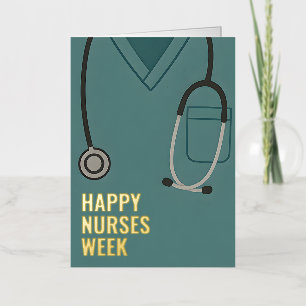 Custom Modern Happy Nurses Week Nurse Waardering Folie Wenskaart