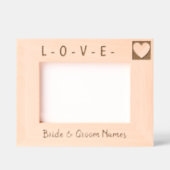 Custom Modern Heart Art, bruid en bruidegom Gegraveerde Lijstjes (Voorkant)