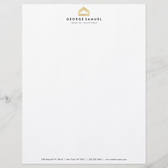 Custom Modern Home Design | Abstract Logo  Briefhoofd (Voorkant)