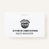 Custom Modern ID Minimalist Employee Business logo Badge (Achterkant)