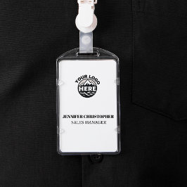 Custom Modern ID Minimalist Employee Business logo Badge