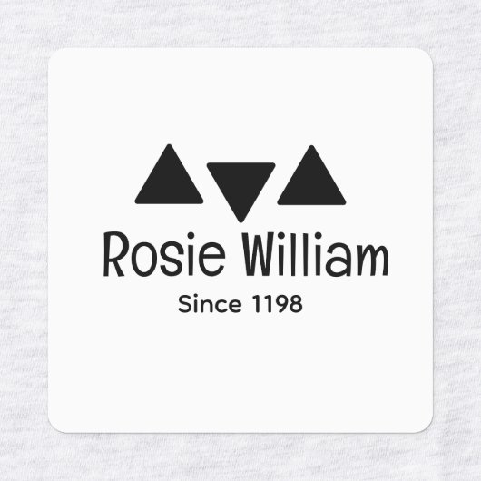 Custom Modern Iron op Kledinglabel Labels (Design 1)