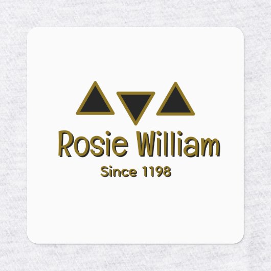 Custom Modern Iron op Kledinglabel Labels (Design 3)