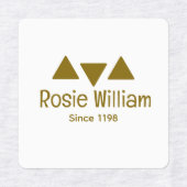 Custom Modern Iron op Kledinglabel Labels (Design 1)