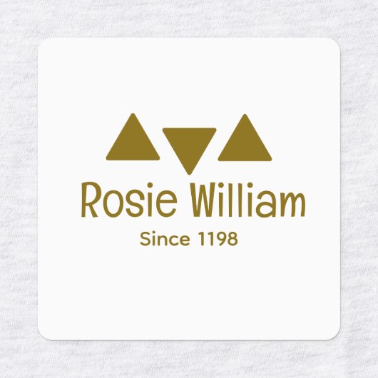 Custom Modern Iron op Kledinglabel Labels (Design 1)