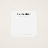 Custom Modern Jewelry Cards Vierkante Visitekaartjes (Voorkant)
