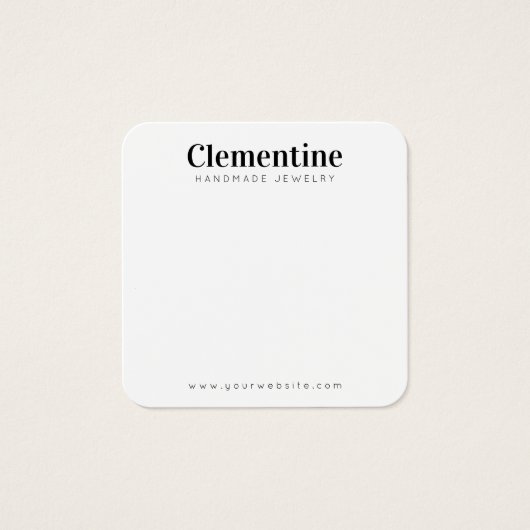 Custom Modern Jewelry Cards Vierkante Visitekaartjes (Voorkant)