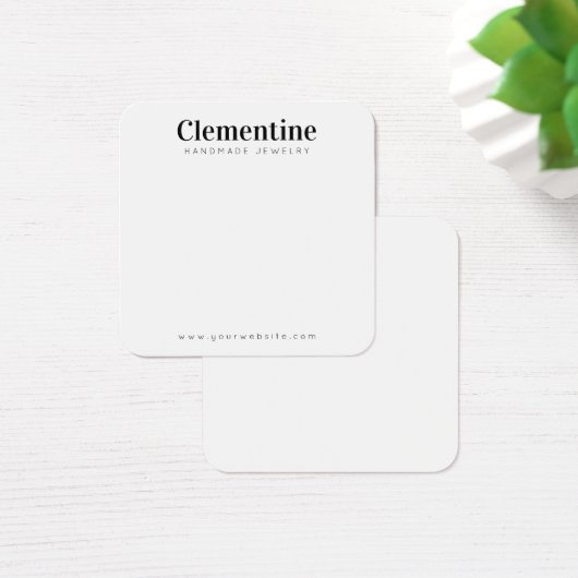 Custom Modern Jewelry Cards Vierkante Visitekaartjes (Bureau)