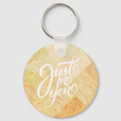 Custom Modern Just for You Moderne Champagne Sleutelhanger (Voorkant)