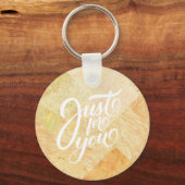 Custom Modern Just for You Moderne Champagne Sleutelhanger (Voorkant)