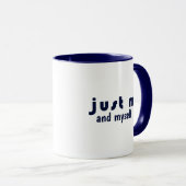 Custom Modern JUST ME Inspirational Self Care Mok (Voorkant rechts)