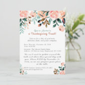 Custom Modern Kleurrijke Bloemen Thanksgiving Vaka Kaart (Staand voorkant)