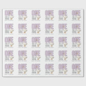 Custom Modern Lilac One Silly Goose First Birthday Cadeaupapier (Vlak)