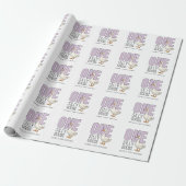 Custom Modern Lilac One Silly Goose First Birthday Cadeaupapier (Uitgerold)