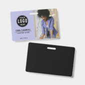 Custom Modern Logo Employee Photo Business Badge (Voor- en achterkant)
