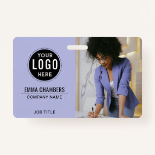 Custom Modern Logo Employee Photo Business Badge