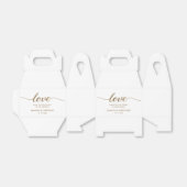 Custom Modern Love Gold Script Bruiloft dank u Bedankdoosjes (Uitgevouwen)