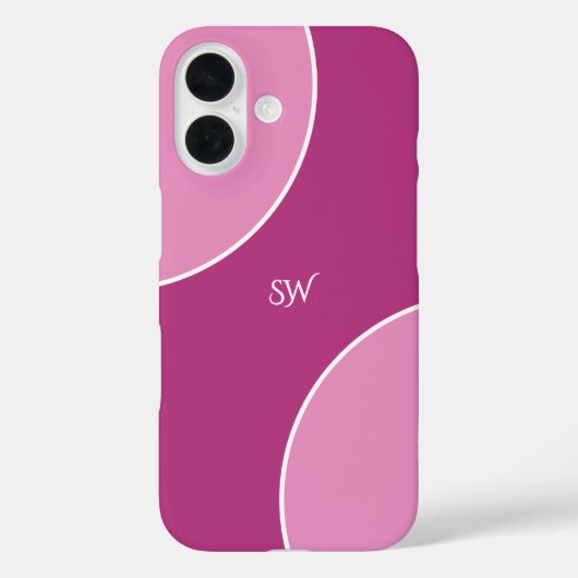 Custom Modern Magenta Pink Minimalist Case-Mate iPhone Case (Achterkant)