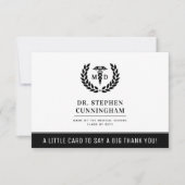 Custom Modern MD Doctor of Medicine Afstuderen Bedankkaart (Voorkant)