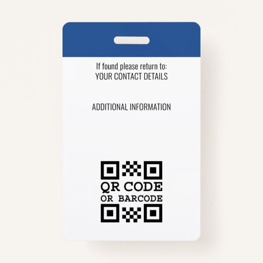 Custom Modern Medewerker Fotobedrijf Logo Blue Badge (Achterkant)