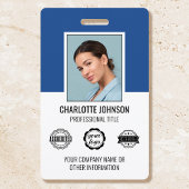 Custom Modern Medewerker Fotobedrijf Logo Blue Badge