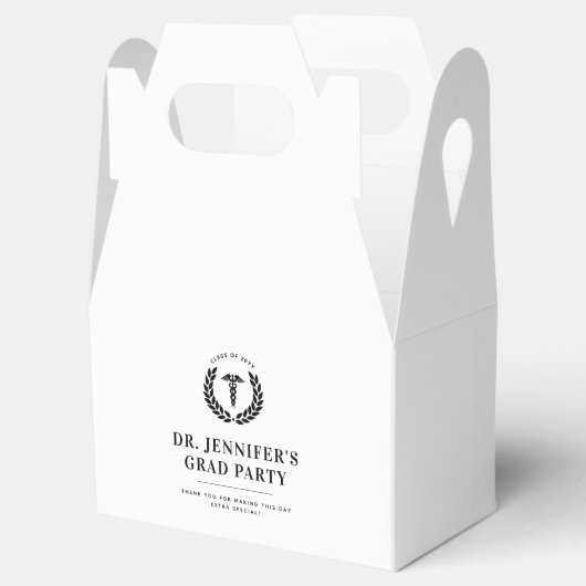 Custom Modern Medical School Afstuderen Bedankdoosjes (Geopend)