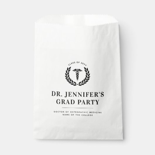 Custom Modern Medical School Afstuderen Bedankzakje (Voorkant)