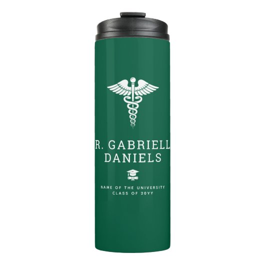 Custom Modern Medical School Doctor Graduation Thermosbeker (Voorkant)
