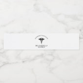 Custom Modern Medical School Doctor Graduation Waterfles Etiket (Enkel label)