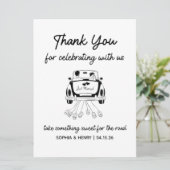 Custom Modern Minimal Bedankt Wedding Favoriet Sig (Staand voorkant)