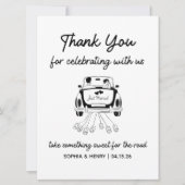 Custom Modern Minimal Bedankt Wedding Favoriet Sig (Voorkant)