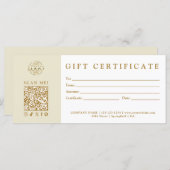 Custom Modern Minimalist Business Gift Certificate (Voorkant / Achterkant)