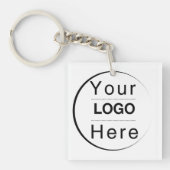 Custom Modern Minimalist Name & Initial  Sleutelhanger (voorkant)