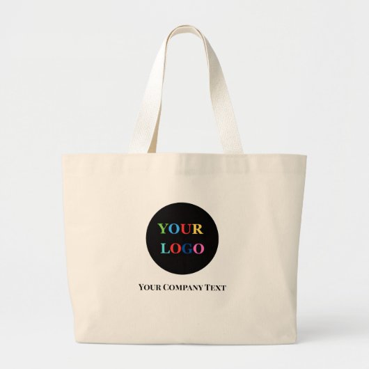 Custom Modern Minimalist Office & Branding Gear Grote Tote Bag (Voorkant)