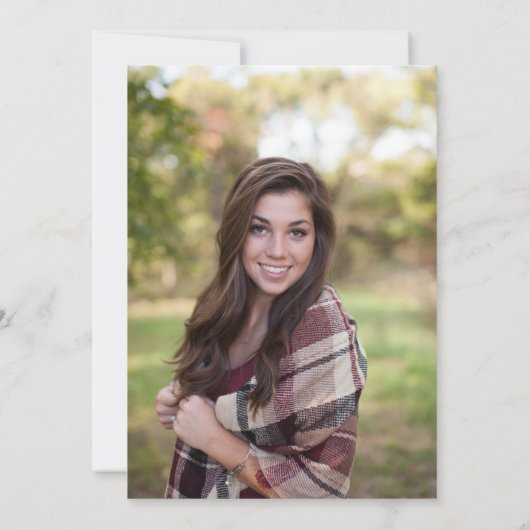 Custom Modern Minimalist Sweet 16th Birthday Party Kaart (Achterkant)