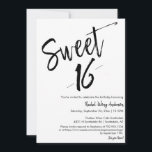 Custom Modern Minimalist Sweet 16th Birthday Party Kaart<br><div class="desc">Creëer een persoonlijke en fantastische, knappe en minimalistische Sweet 16de verjaardagsfeestdag uitnodiging voor die speciale verjaardagsjongen of -meisje! Deze uitnodiging bevat een ruim en mooi kalligrafiekscript dat schrijft. U kunt het met uw eigen tekst gemakkelijk aanpassen en het aanpassen aan uw het houden van en de foto op de rug...</div>