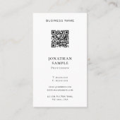 Custom Modern Minimalist Template Vertical Sleek Visitekaartje (Achterkant)