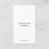 Custom Modern Minimalist Template Vertical Sleek Visitekaartje (Voorkant)