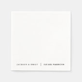 Custom Modern Minimalistic Wedding Servet (Voorkant)
