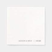 Custom Modern Minimalistic Wedding Servet (Voorkant)