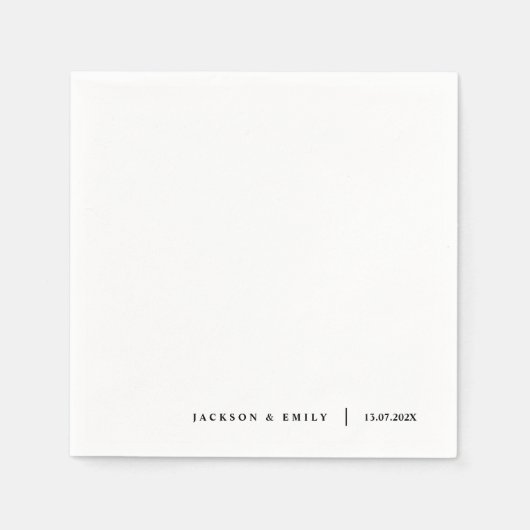 Custom Modern Minimalistic Wedding Servet (Voorkant)