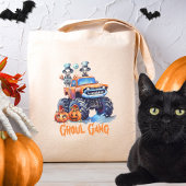 Custom Modern Monster Truck Ghoul Gang Halloween Tote Bag