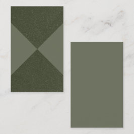 Custom Modern Moss Green Crossed Texture Kaart Visitekaartje