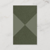 Custom Modern Moss Green Crossed Texture Kaart Visitekaartje (Voorkant)
