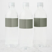 Custom Modern Moss Green Split Water Bottle Label Waterfles Etiket (Flessen)