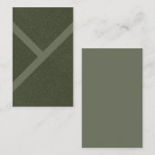 Custom Modern Moss Groen Getextureerd Visitekaartj Visitekaartje (Voorkant / Achterkant)
