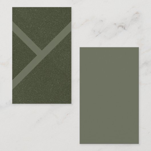 Custom Modern Moss Groen Getextureerd Visitekaartj Visitekaartje (Voorkant / Achterkant)