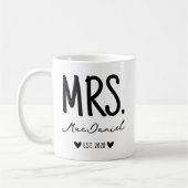 Custom Modern Mr and Mrs Mug Gift for Newlyweds Koffiemok (Links)