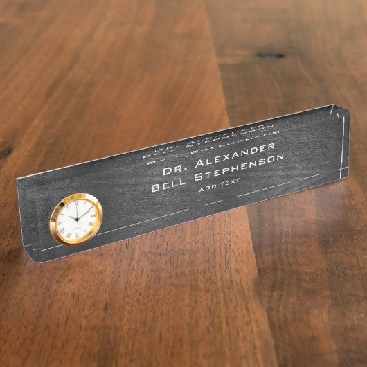 Custom Modern PhD Doctoraat Afstuderen Gift Naambordje (Zijkant)